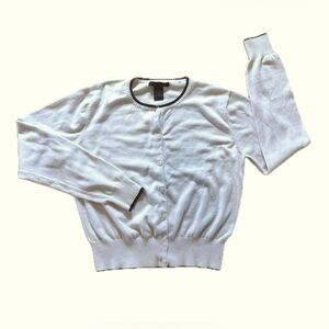 Women’s Limited Cardigan White And Black Size Medium Preppy, Minimalist Chic